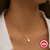 Wholesale Simple S925 Sterling Silver Geometric Water Drops Zircon Stacked Women's Clavicle Necklace With Electroplating