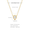 Wholesale Simple S925 Sterling Silver Geometric Water Drops Zircon Stacked Women's Clavicle Necklace With Electroplating