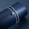 Wholesale Simple Sparkling Love Zircon Heart Pendant Bracelet Set In Alloy With Electroplating For Women