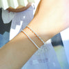 Wholesale Simple Sparkling Love Zircon Heart Pendant Bracelet Set In Alloy With Electroplating For Women