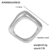 Wholesale Simple Square Geometric Stainless Steel Pvd Plated 18K Gold Vintage Ring Jewelry For Women