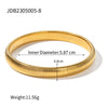 Wholesale Simple Stainless Steel And Titanium Steel Multi Layer Exaggerated Women's Bracelet With 18K Gold Plated Electroplating And Geometric Style