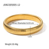 Wholesale Simple Stainless Steel And Titanium Steel Multi Layer Exaggerated Women's Bracelet With 18K Gold Plated Electroplating And Geometric Style