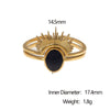 Wholesale Simple Stainless Steel Electroplated Crown Open Ring For Women