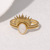 Wholesale Simple Stainless Steel Electroplated Crown Open Ring For Women