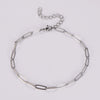 Wholesale Simple Stainless Steel Electroplated 18K Gold Paper Clip Chain Foot Jewelry For Women