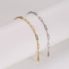 Wholesale Simple Stainless Steel Electroplated 18K Gold Paper Clip Chain Foot Jewelry For Women
