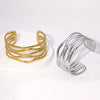 Wholesale Simple Stainless Steel Electroplated Open Adjustable Bracelet