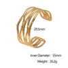 Wholesale Simple Stainless Steel Electroplated Open Adjustable Bracelet