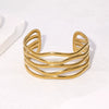 Wholesale Simple Stainless Steel Electroplated Open Adjustable Bracelet