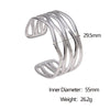 Wholesale Simple Stainless Steel Electroplated Open Adjustable Bracelet