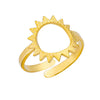 Wholesale Simple Stainless Steel Geometric Heartshaped Hollow Ring For Men And Women With Electroplating