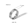 Wholesale Simple Stainless Steel Geometric Hollow Finger Ring With Great Wall Pattern Vacuum Real Gold Electroplated In Pvd Furnace Unisex
