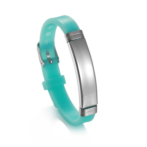 Wholesale Simple Stainless Steel Geometric Luminous Sporty Polish Bracelet
