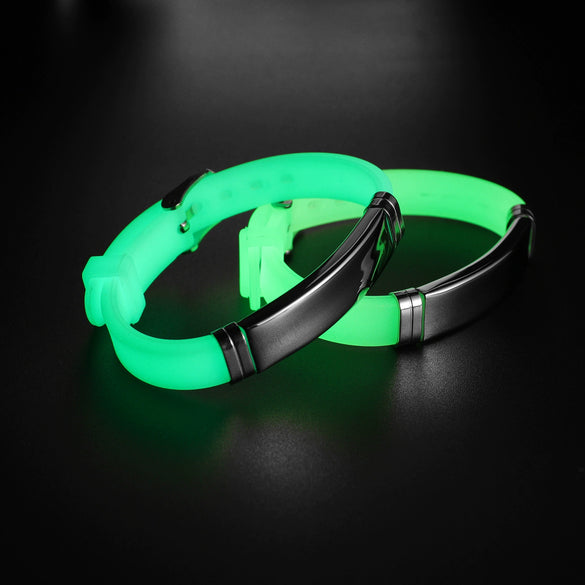 Wholesale Simple Stainless Steel Geometric Luminous Sporty Polish Bracelet