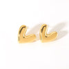 Wholesale Simple Stainless Steel Heartshaped Love Earrings For Women With 18K Gold Plated Vacuum Real Gold Electroplating In Pvd Furnace In Ins Fashion