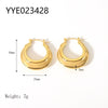 Wholesale Simple Stainless Steel Heartshaped Love Earrings For Women With 18K Gold Plated Vacuum Real Gold Electroplating In Pvd Furnace In Ins Fashion