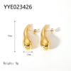 Wholesale Simple Stainless Steel Heartshaped Love Earrings For Women With 18K Gold Plated Vacuum Real Gold Electroplating In Pvd Furnace In Ins Fashion