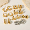 Wholesale Simple Stainless Steel Heartshaped Love Earrings For Women With 18K Gold Plated Vacuum Real Gold Electroplating In Pvd Furnace In Ins Fashion