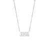 Wholesale Simple Stainless Steel 18K Gold Plated Letter Square Necklace For Women With Electroplating Process