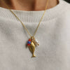 Wholesale Simple Stainless Steel Necklace With Animal And Zodiac Pattern Electroplated