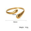 Wholesale Simple Stainless Steel Open Bracelet 18K Gold Plated Electroplated