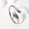 Wholesale Simple Stainless Steel Open Bracelet 18K Gold Plated Electroplated