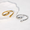 Wholesale Simple Stainless Steel Open Bracelet 18K Gold Plated Electroplated