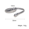 Wholesale Simple Stainless Steel Open Bracelet 18K Gold Plated Electroplated