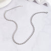 Wholesale Simple Stainless Steel Side Chain Necklace Bracelet Anklet Suit With Electric Polishing And Geometric Design