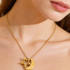 Wholesale Simple Stars And Moon Electroplated Stainless Steel And Titanium Steel Earrings And Necklace Jewelry Set For Women