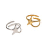 Wholesale Simple Starshaped Stainless Steel Ring For Women With Electroplating