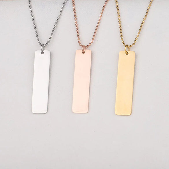 Wholesale Jewelry Simple Style Classic Style Constellation Customization Laser Engraving Titanium Steel 18K Gold Plated Pendant Necklace