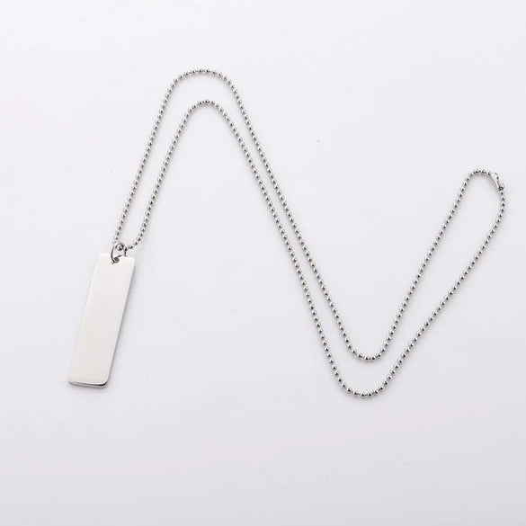 Wholesale Jewelry Simple Style Classic Style Constellation Customization Laser Engraving Titanium Steel 18K Gold Plated Pendant Necklace
