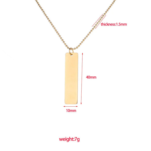 Wholesale Jewelry Simple Style Classic Style Constellation Customization Laser Engraving Titanium Steel 18K Gold Plated Pendant Necklace