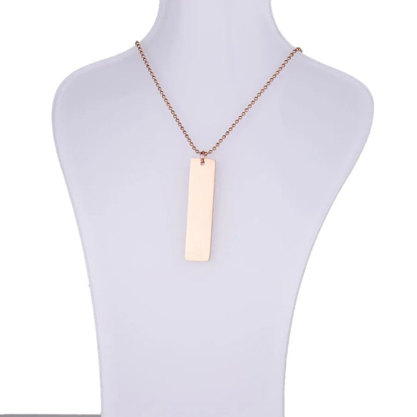 Wholesale Jewelry Simple Style Classic Style Constellation Customization Laser Engraving Titanium Steel 18K Gold Plated Pendant Necklace