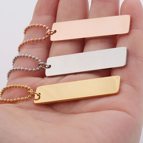 Wholesale Jewelry Simple Style Classic Style Constellation Customization Laser Engraving Titanium Steel 18K Gold Plated Pendant Necklace