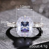 Wholesale Simple Style Classic Style Solid Color Copper Inlay Zircon Rings