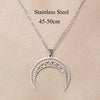 Wholesale Simple Style Clouds Star Moon Stainless Steel Titanium Steel Polishing Plating Pendant Necklace