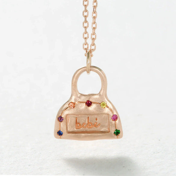 Wholesale Simple Style Copper Gold Plated Necklace With Geometric And Heart Shaped Pendant Inlaid With Color Zircon
