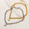 Wholesale Simple Style Electroplated Heart Shape Stainless Steel Pendant Necklace And Bracelet Set For Women