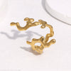 Wholesale Simple Style Electroplated Stainless Steel Flower Pattern Ring And Bracelet For Women