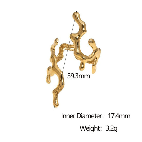 Wholesale Simple Style Electroplated Stainless Steel Flower Pattern Ring And Bracelet For Women
