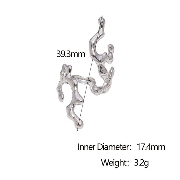 Wholesale Simple Style Electroplated Stainless Steel Flower Pattern Ring And Bracelet For Women