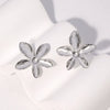 Wholesale Simple Style Flower Pattern Stainless Steel Earrings For Women Vacuum Electroplated 18K Gold Non Fading