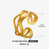 Wholesale Simple Style Geometric Stainless Steel Ring For Women 18K Goldplated Electroplating