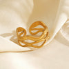 Wholesale Simple Style Geometric Stainless Steel Ring For Women 18K Goldplated Electroplating
