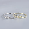 Wholesale Simple Style Leaf Sterling Silver Zircon Rings