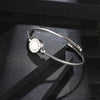 Wholesale Simple Style Round Roman Numeral Titanium Steel Plating Bangle