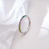 Wholesale Simple Style Round Stainless Steel Plating Inlay White Gold Plated Gold Plated Zircon Rings